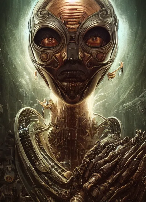 Image similar to cybernetic cyberpunk mf doom reptile eyes, cyber metal skin. intricate, elegant, highly detailed, centered, digital painting, artstation, concept art, smooth, sharp focus, illustration, artgerm, tomasz alen kopera, peter mohrbacher, donato giancola, joseph christian leyendecker, wlop, frank frazetta