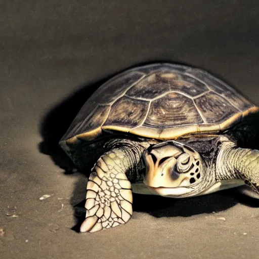 Prompt: a turtle with mitch mcconnell's face, photo