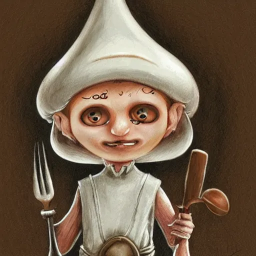 Prompt: a gibbon medieval chef, fantasy concept art by nicoletta ceccoli, mark ryden, lostfish, max fleischer