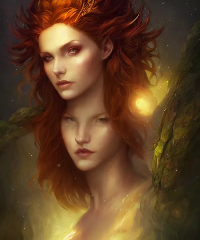 Prompt: keyleth by charlie bowater and titian and artgerm, full - body portrait, intricate, face, forest, elegant, yellow mist, magical, beautiful, highly detailed, dramatic lighting, sharp focus, trending on artstation, artstationhd, artstationhq, unreal engine, 4 k, 8 k