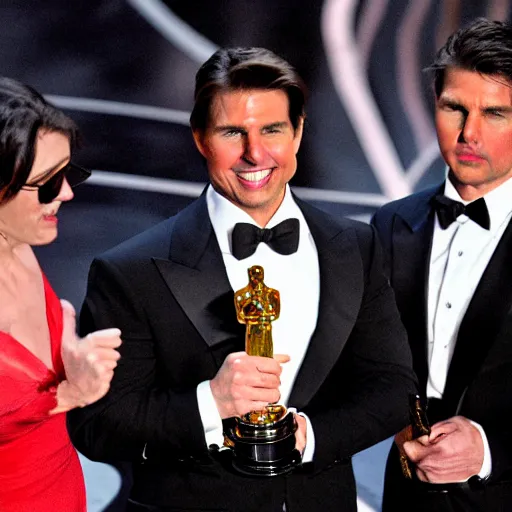 Image similar to tom cruise winning an Oscar