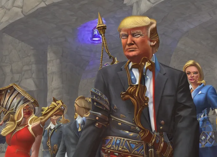 Image similar to donald trump in stormwind