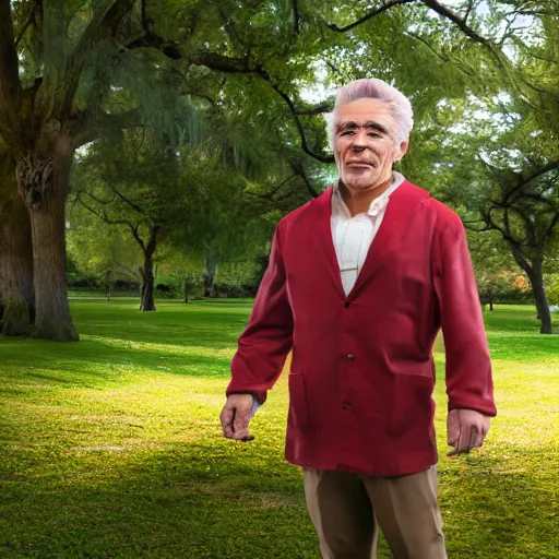 Image similar to professor oak from pokemon as real person, 8 k photography