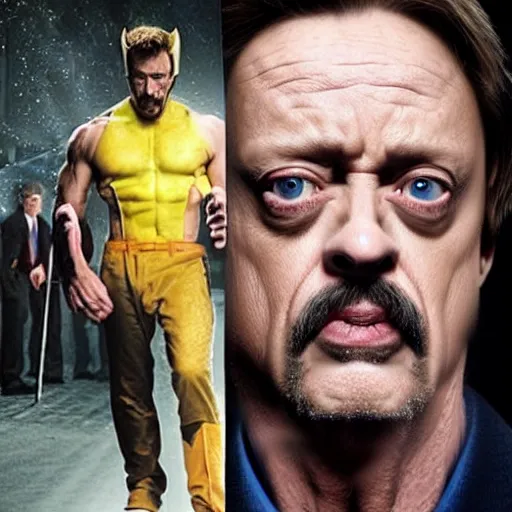 Prompt: Steve Buscemi as wolverine