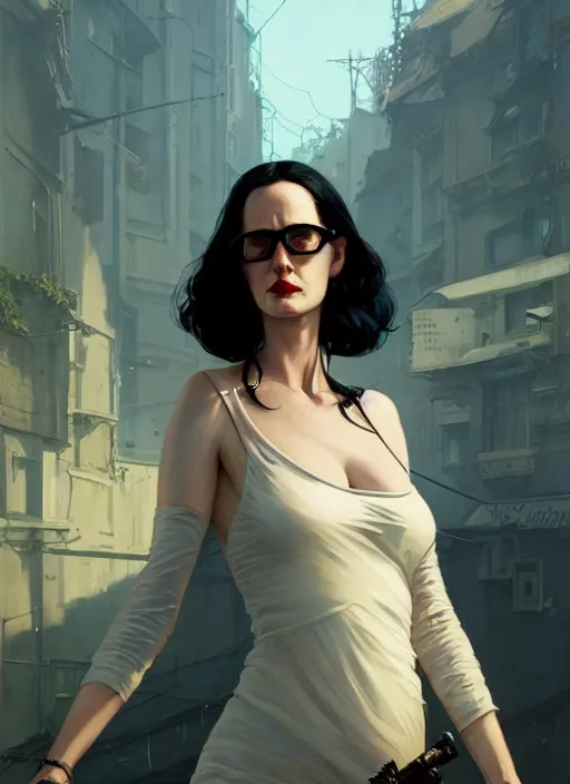 Prompt: highly detailed portrait of eva green as vesper lynd in gta v, stephen bliss, unreal engine, fantasy art by greg rutkowski, loish, rhads, ferdinand knab, makoto shinkai and lois van baarle, ilya kuvshinov, rossdraws, tom bagshaw, global illumination, radiant light, detailed and intricate environment