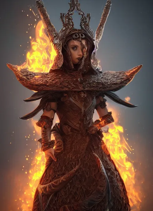 Prompt: ultrarealistic fantasy portrait, xi jinping fanart, gothic ivory bone cloak with intricate details, bone plants, fantasy character octane render, substance painter, cinematic lighting, volumetric lighting, artstation, dnd art, cgsociety, sharp focus, digital painting by artgerm, gerald brom, wlop, exploding into fire and orange thunders