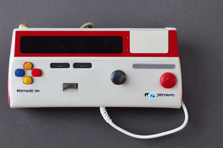 Image similar to The Nintendo Pain System (NPS) console with electrodes and controller, 1989