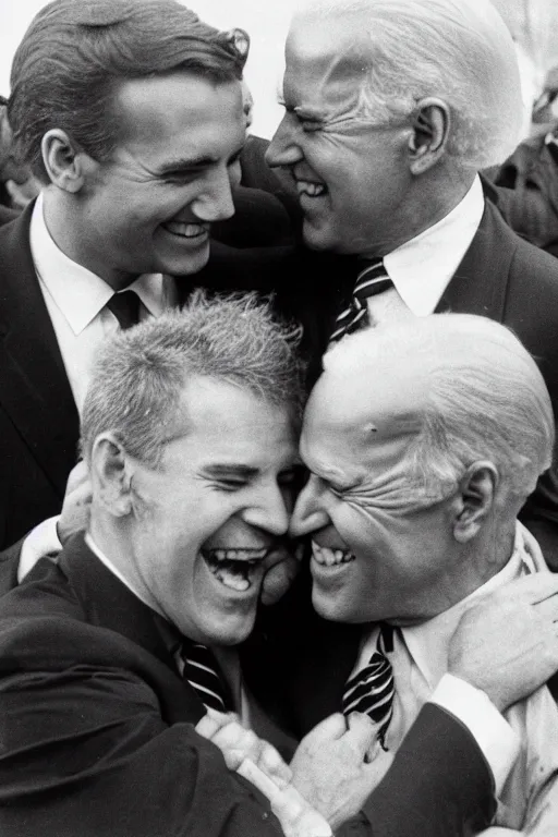 Image similar to joe biden hugging kirby at the worlds fair in the year 2, 6 6 6