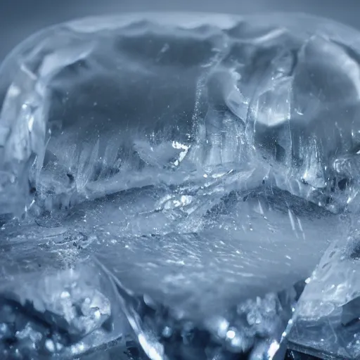 Image similar to see through clear sheet of ice sheet of ice in front of face behind ice 80mm eye close up