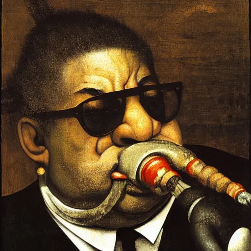 Image similar to dizzy gillespie by hieronymus bosch