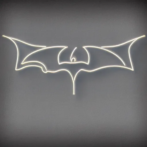 Prompt: Neon Sign of a bat