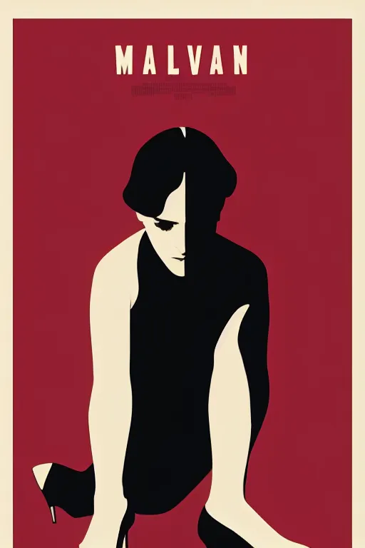 Image similar to minimal movie poster, woman with different colored shoes, dramatic