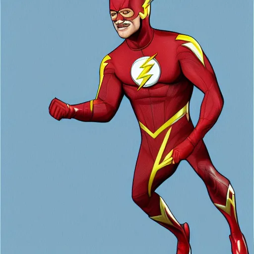 Image similar to Steve Harvey as The Flash, digital painting, highly detailed