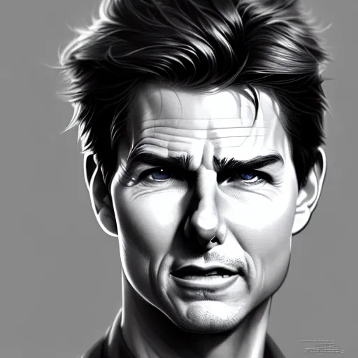 Image similar to tom cruise, portrait shinkai makoto studio ghibli studio key hideaki anno sakimichan stanley artgerm lau rossdraws james jean marc simonetti elegant highly detailed digital painting artstation pixiv