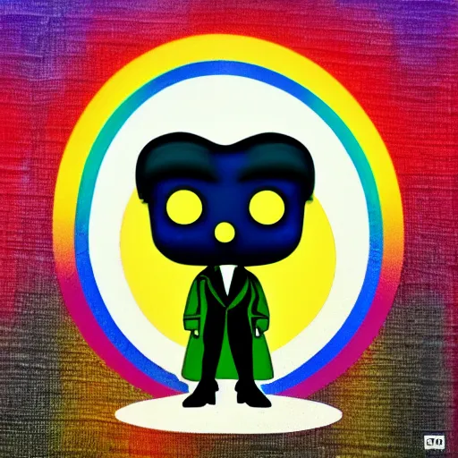 Image similar to rainbow smiling happy sherlock holmes pop art.