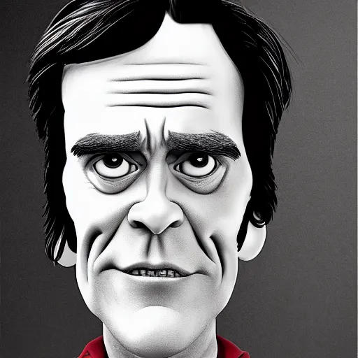 Image similar to cartoon of jim carrey by terry gilliam, hd, detailed, 4 k, award winning