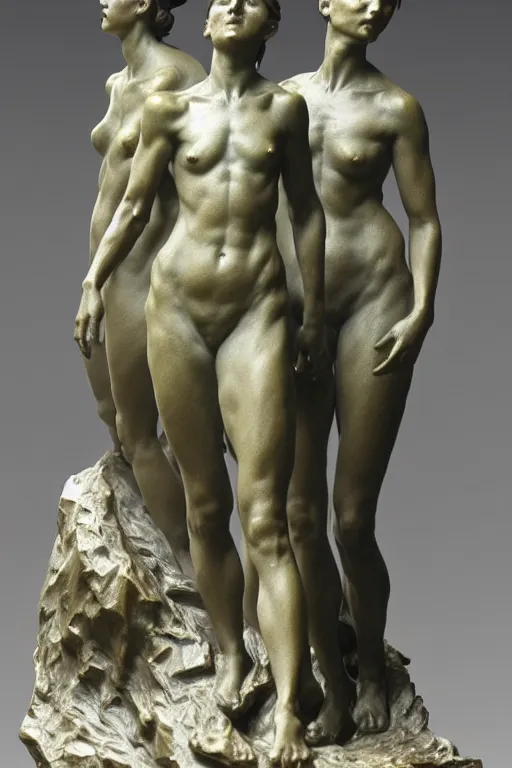 Image similar to sculpture of the victory Women by camille Claudel