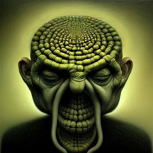 Prompt: ethos of ego. mythos of id. by anton semenov hyperrealistic photorealism acrylic on canvas