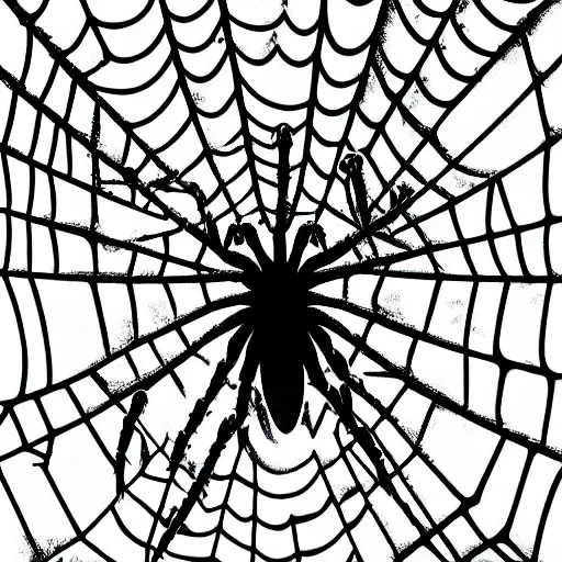 Prompt: black metal typography, gothic, spider web, flourish, black and white, high detail, 4 k