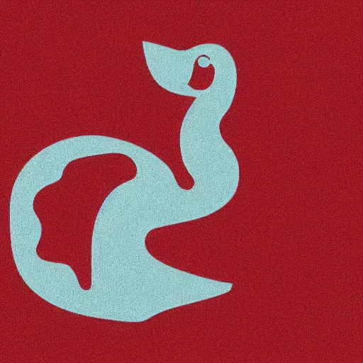 Image similar to abstract logo of a red duck