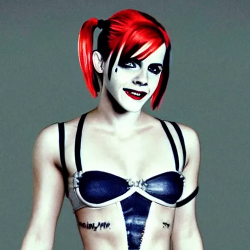 Image similar to emma watson as harley quinn