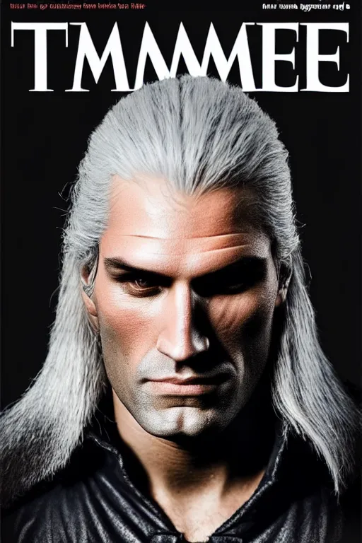 Image similar to portrait of geralt of rivia wearing a tuxedo, 5 5 mm lens, professional photograph, times magazine, elegant, serious, stern look