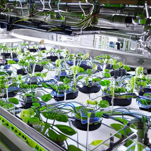 Image similar to inside the plant micro biocomputer, organic, , realistic