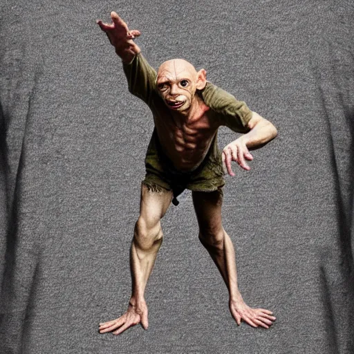 Prompt: gollum breakdancing