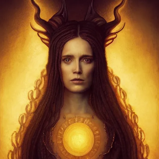 Image similar to majestic gracious regal goddess hecate portrait, mysterious atmospheric lighting, elysian fields, ancient greece, painted, intricate, volumetric lighting, beautiful, rich deep colours masterpiece, golden hour, golden ratio, sharp focus, ultra detailed, by leesha hannigan, ross tran, thierry doizon, kai carpenter, ignacio fernandez rios