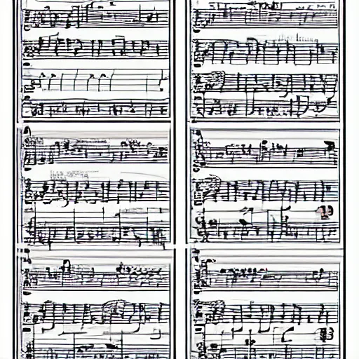 Image similar to hyperdetailed music sheets