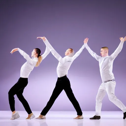 Prompt: movin, dancing, dynamic human figures on white background by barbara and maciej noskowski