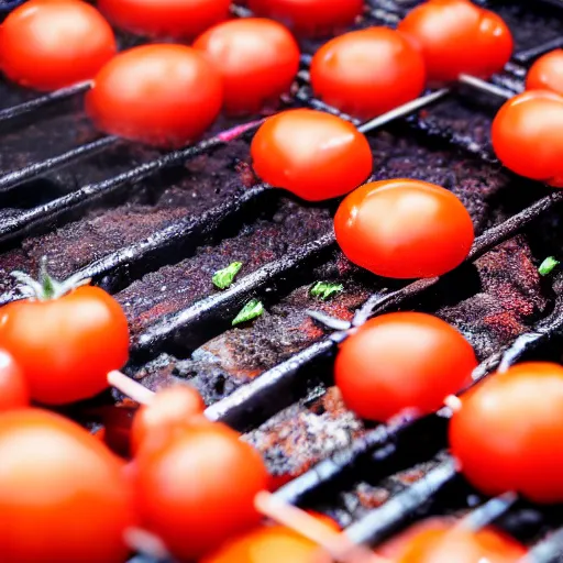 Image similar to photo of grilled [ tomato ] taken with canon eos - 1 d x mark iii, bokeh, sunlight, studio 4 k