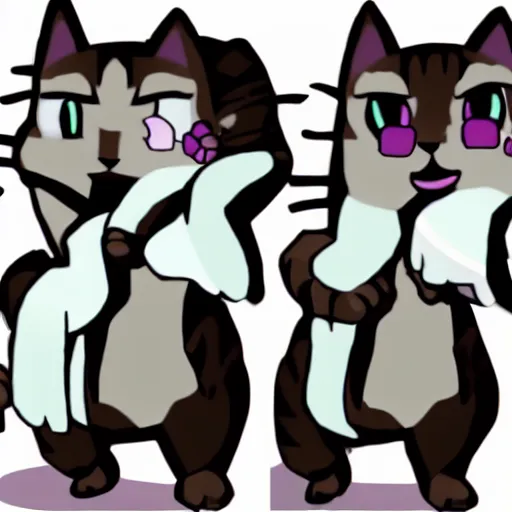 cat game character animation frames, Stable Diffusion