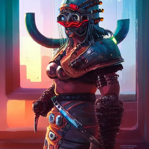 Image similar to cyberpunk viking helmet mask warrior goddess robot ninja fantasy, art gta 5 cover, official fanart behance hd artstation by jesper ejsing, by rhads, makoto shinkai and lois van baarle, ilya kuvshinov, ossdraws