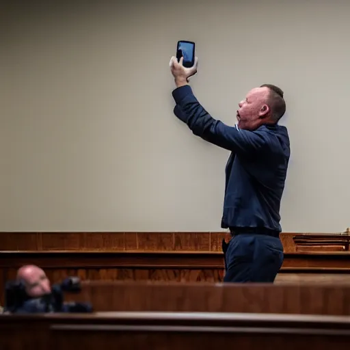 Image similar to Alex Jones desperately reaching for his out of reach phone in the courtroom, EOS 5DS R, ISO100, f/8, 1/125, 84mm, RAW, Dolby Vision