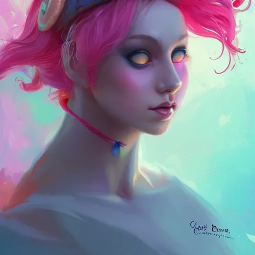 Prompt: colorful and festive cat with pink hair,. rich vivid colors, ambient lighting, dynamic lighting, 4 k, atmospheric lighting, painted, intricate, highly detailed by charlie bowater