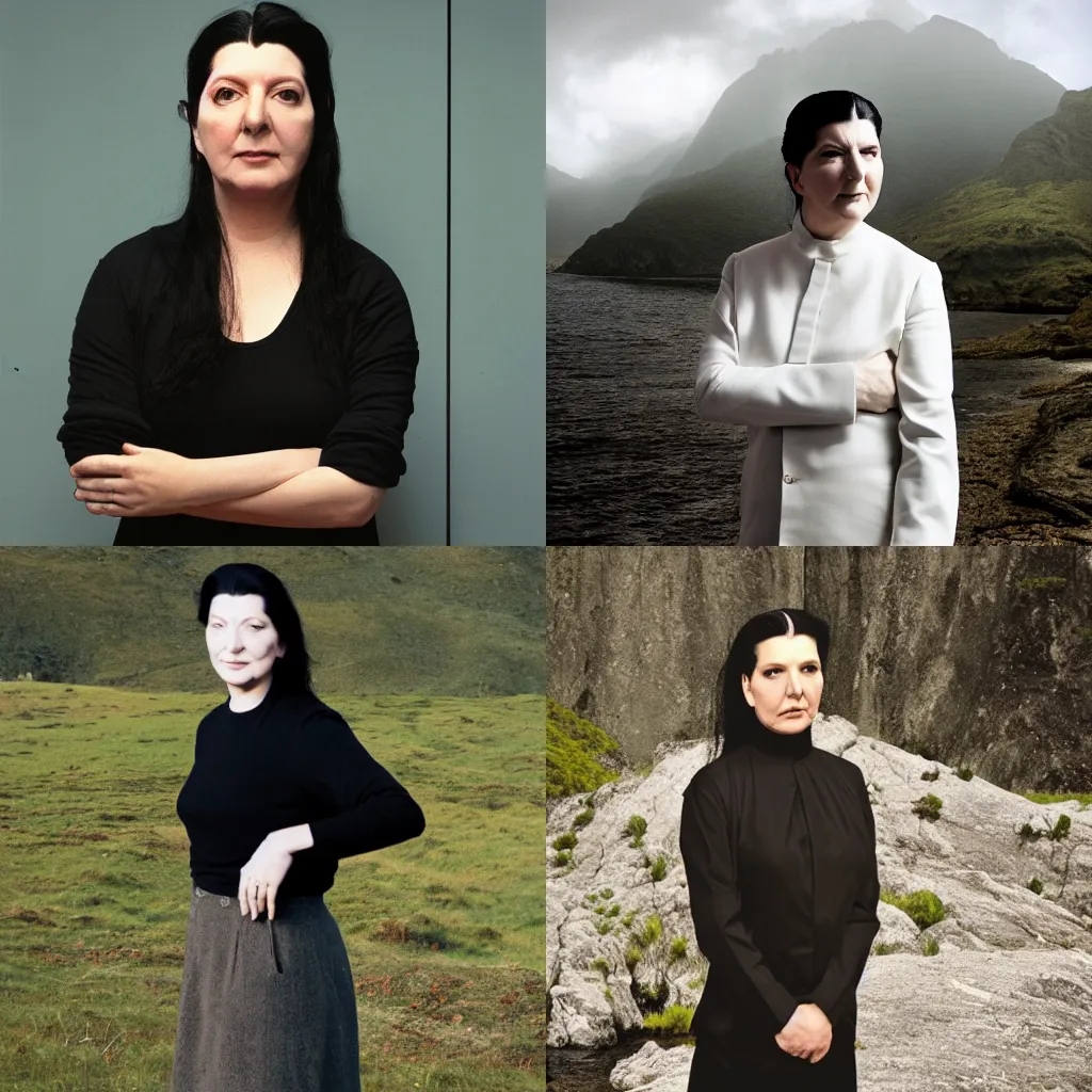 Prompt: a portrait of a character in a scenic environment by marina abramovic