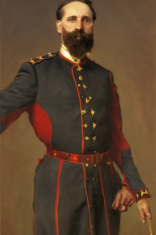 Image similar to full body portrait of the dictator of the washington wizards, 1 8 8 9, in full military garb, oil on canvas by william sidney mount, trending on artstation