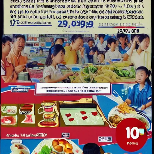 Prompt: a 1 9 9 0 s singaporean public education poster about hawker centres