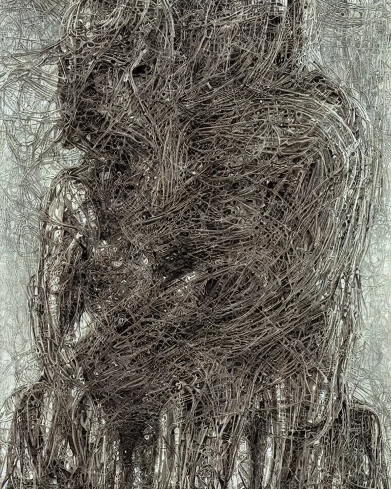 Prompt: photo of an alien by peter gric and hr giger