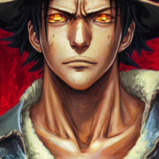 Prompt: luffy from one piece as a realistic fantasy d & d character, close - up portrait art by donato giancola and greg rutkowski, realistic face, digital art, trending on artstation