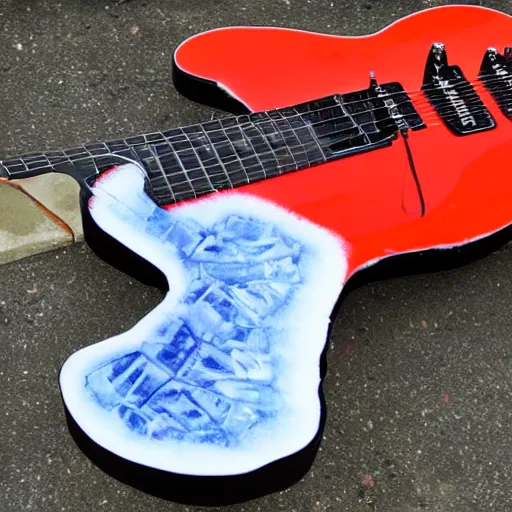 Image similar to electric guitar made of ice