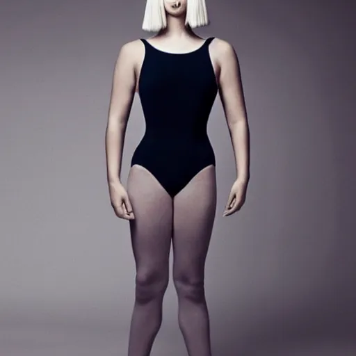 Image similar to sia furler wearing a leotard photoshoot