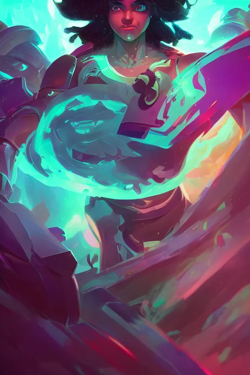 Prompt: illaoi league of legends wild rift hero champions arcane magic digital painting bioluminance alena aenami artworks in 4 k design by lois van baarle by sung choi by john kirby artgerm style pascal blanche and magali villeneuve mage fighter assassin