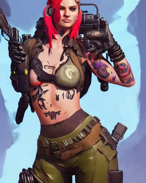 Image similar to viper character valorant agent beautiful female tattoo symmetrical face eyes full length fantasy art apex fortnite Video game icon, 2d game art gta5 cover , official fanart behance hd artstation by Jesper Ejsing, by RHADS, Makoto Shinkai and Lois van baarle, ilya kuvshinov, rossdraws