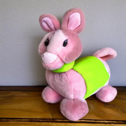 Image similar to a very soft persian pink plush john deere with pluche