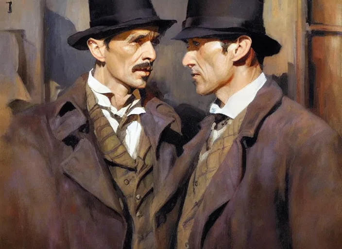 Image similar to a highly detailed beautiful portrait of sherlock holmes, by gregory manchess, james gurney, james jean