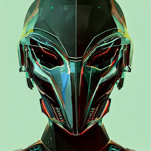 Prompt: professional concept art portrait of a predatory robotic species in a dark room by cam sykes. an intricate, elegant, highly detailed digital painting, concept art, smooth, sharp focus, illustration, in the style of syd mead.