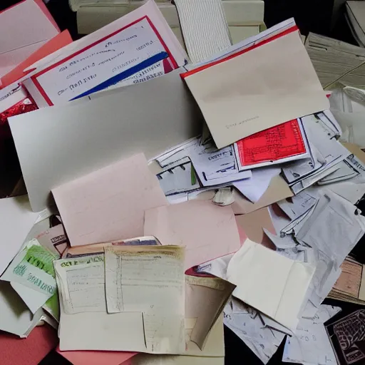 Image similar to pile of too much mail photo