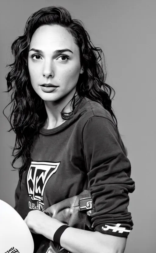 Image similar to gal gadot as a skateboarder, nikon 3 5 mm portrait photography